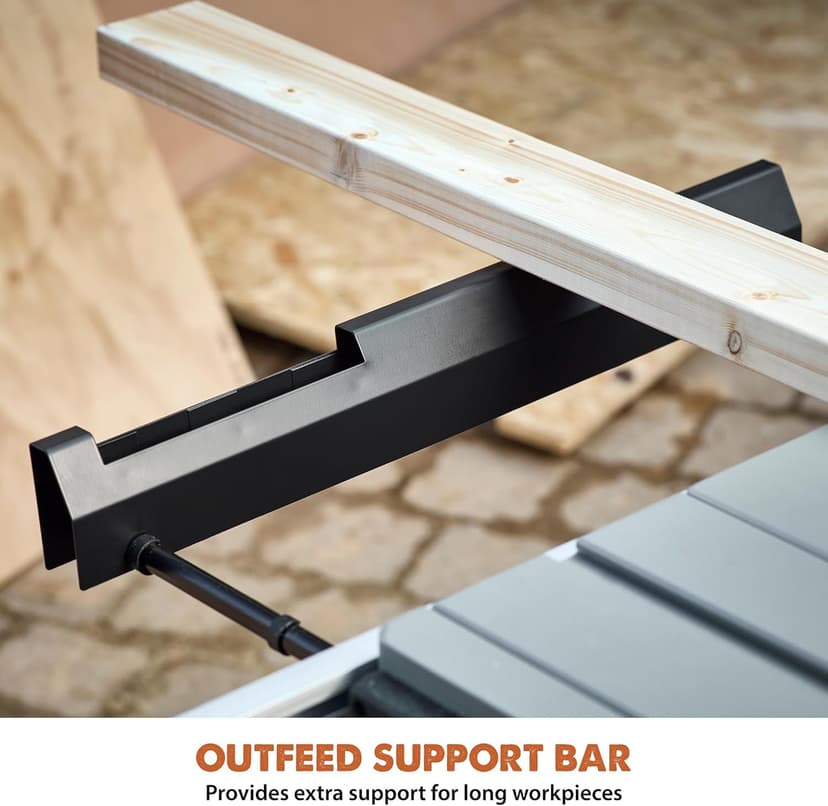 Evolution R10TBLX 10" Jobsite Table Saw with Wheeled Scissor Stand | 15A Motor | Multi-Material Cutting | 10" Blade | 26” Rip | 3-3/8” Depth | 0-45º Bevel | Precision Fence | Portable & Heavy-Duty