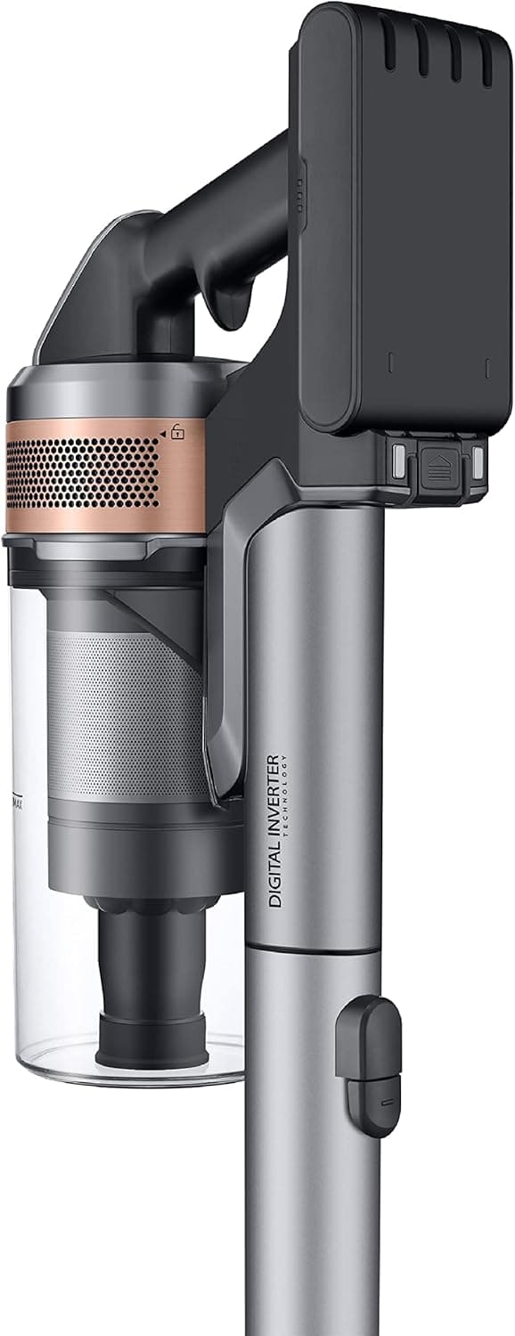 SAMSUNG Jet 75 Pet Cordless Stick Vacuum Cleaner, Lightweight w/ Turbo Brush, Mini Motorized Tool, Removable Battery, Powerful Cleaning for Hardwood Floors, Carpets, Area Rugs, VS20T7512N7/AA, Silver