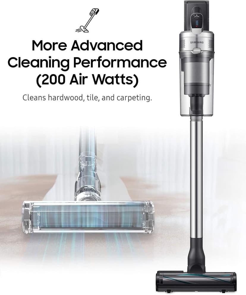 SAMSUNG 90 + Clean Station Bundle Jet Cordless Stick Vacuum, Grey