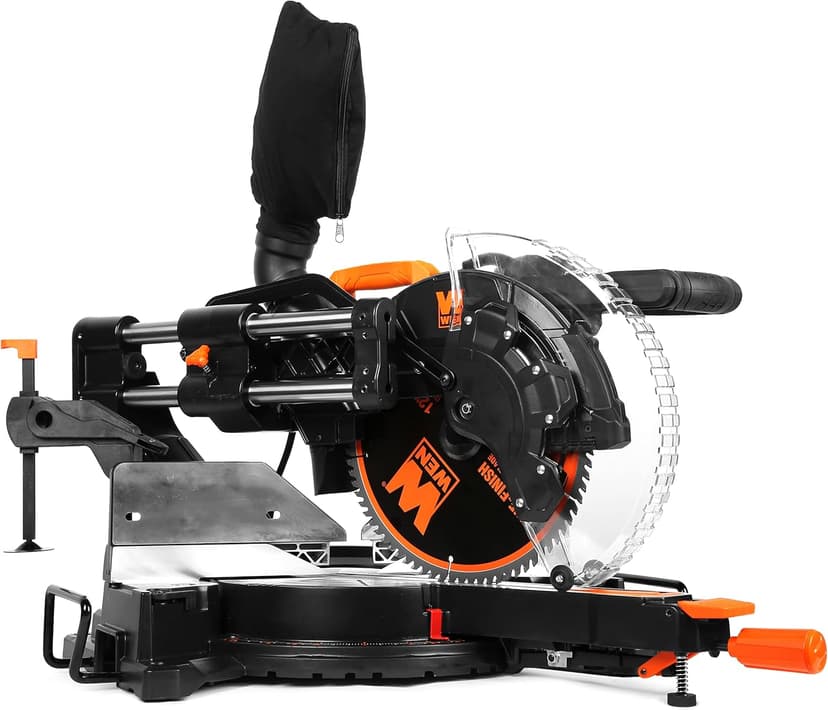 WEN MM1215 15-Amp 12-Inch Dual Bevel Sliding Compound Miter Saw with LED Cutline