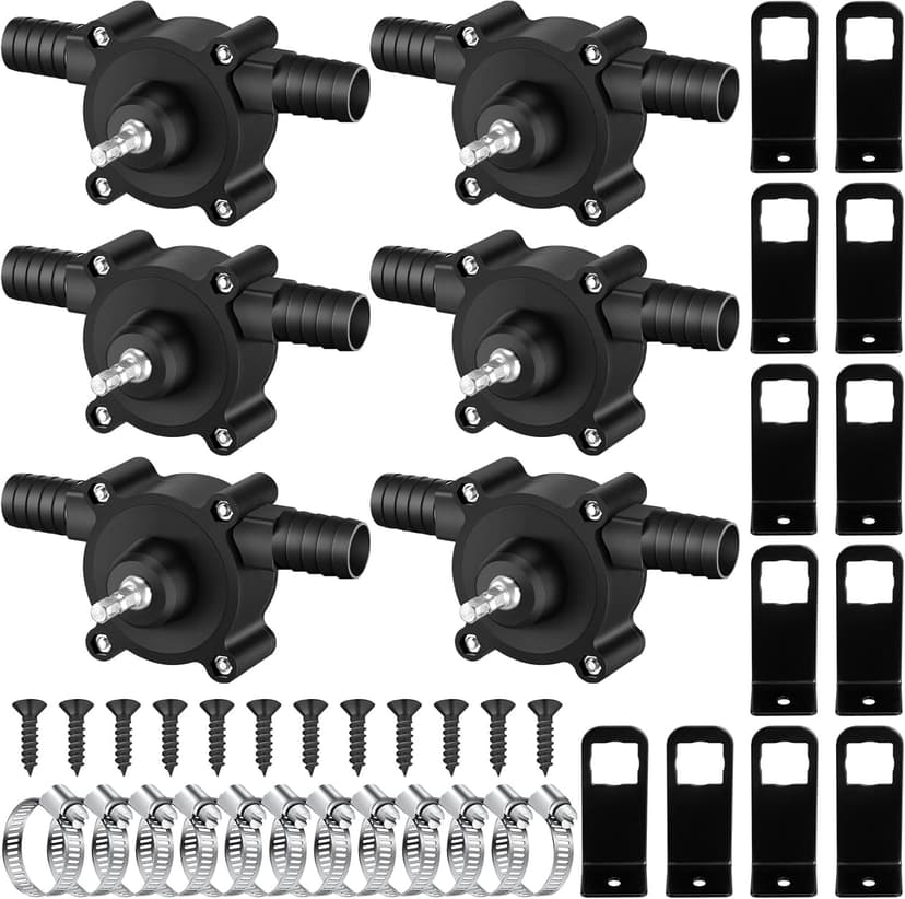 6 Pack Electric Drill Pump Portable Water Transfer Pump, Hand Drill Pump Self-priming Transfer Pump for Water Oil Gasoline Fuel