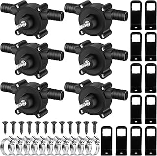 6 Pack Electric Drill Pump Portable Water Transfer Pump, Hand Drill Pump Self-priming Transfer Pump for Water Oil Gasoline Fuel