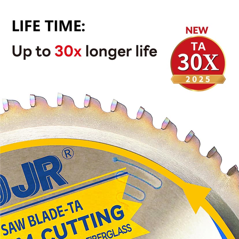 Aluminum Cutting Circular Saw Blade,Medium Aluminum,Laminate,Melamine,Plastic, Flooring Cutting, The Cutting Head uses a Special Anti-Heat Sticking Coating,NFM 7-1/4 inch 56-Tooth 5/8" -TA