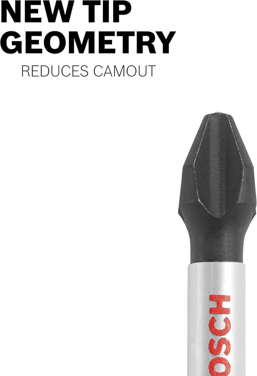 BOSCH CCSPHV208 8-Piece Assorted Set 2 In. Impact Tough Phillips Power Bits with Clip for Custom Case System