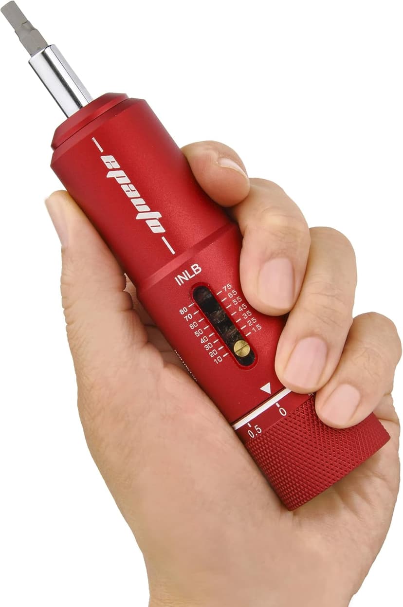 EPAuto Manual Wrench Screwdriver for Firearms | Bike Gears, 10-80 in/Lbs - 28 Pieces, Red