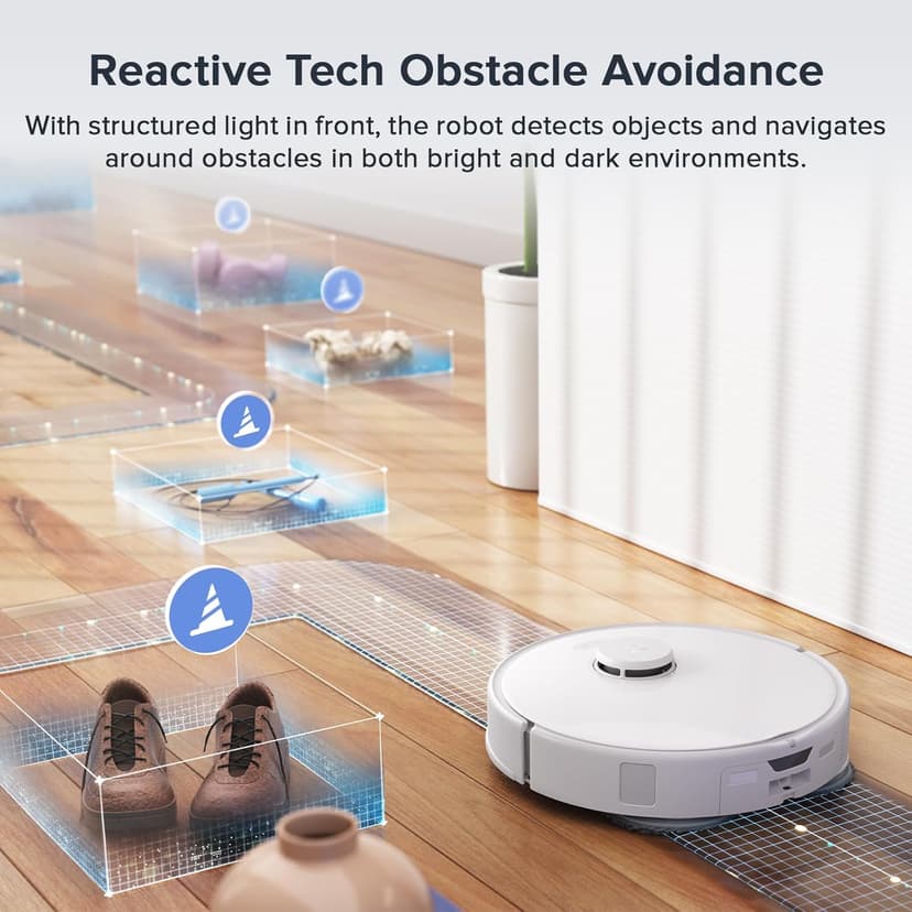 roborock Qrevo Curv S5X Robot Vacuum and Mop, 17000Pa Suction, Zero-Tangling Design, FlexiArm Side Brush & Mop, Smart Obstacle Avoidance, Self-Washing & Drying, Self-Emptying, Perfect for Carpet