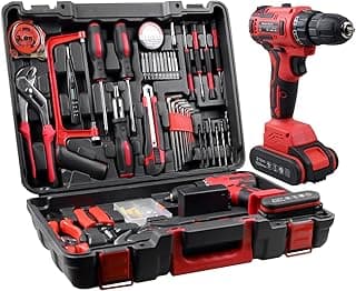 jar-owl Powerful Brushless Motor 21V Cordless Drill Set, 319 in-lb Torque, 0-1350RMP Variable Speed, 10MM 3/8'' Keyless Chuck, 25+1 Clutch, 1.5Ah Li-Ion Battery & Charger for Home Tool Kit