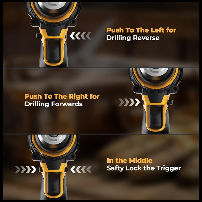 Cordless Hammer Drill Compatible with Dewalt 20V MAX Battery(No Battery)20V Brushless Drill, 1/2" Cordless Drill for Concrete with Variable Speed for Home Improvement, Woodworking, Metal