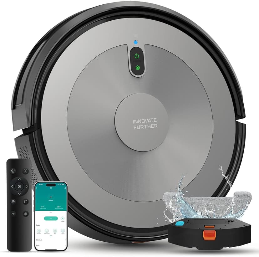Robot Vacuum Cleaner - 2-in-1 Robot Vacuum and Mop Combo, 2500Pa Suction, Smart Navigation, Alexa & Google Assistant Compatible, Auto Recharge, Anti-Fall, Pet Hair Removal, Z-Shape Cleaning Mode