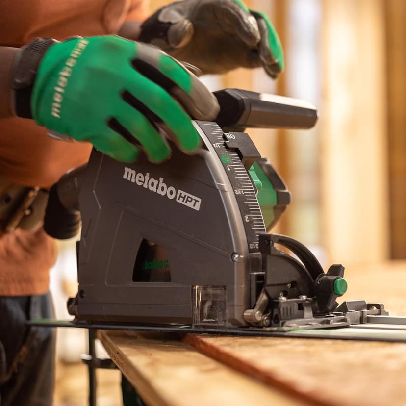 Metabo HPT 36V MultiVolt 6-1/2" Cordless Track Saw Kit, Adjustable Bevel -1 to 46°, Over 2-1/2" Cutting Depth, Lightweight Design, Includes 4.0Ah Metabo Battery and Rapid Charger, C3606DPA