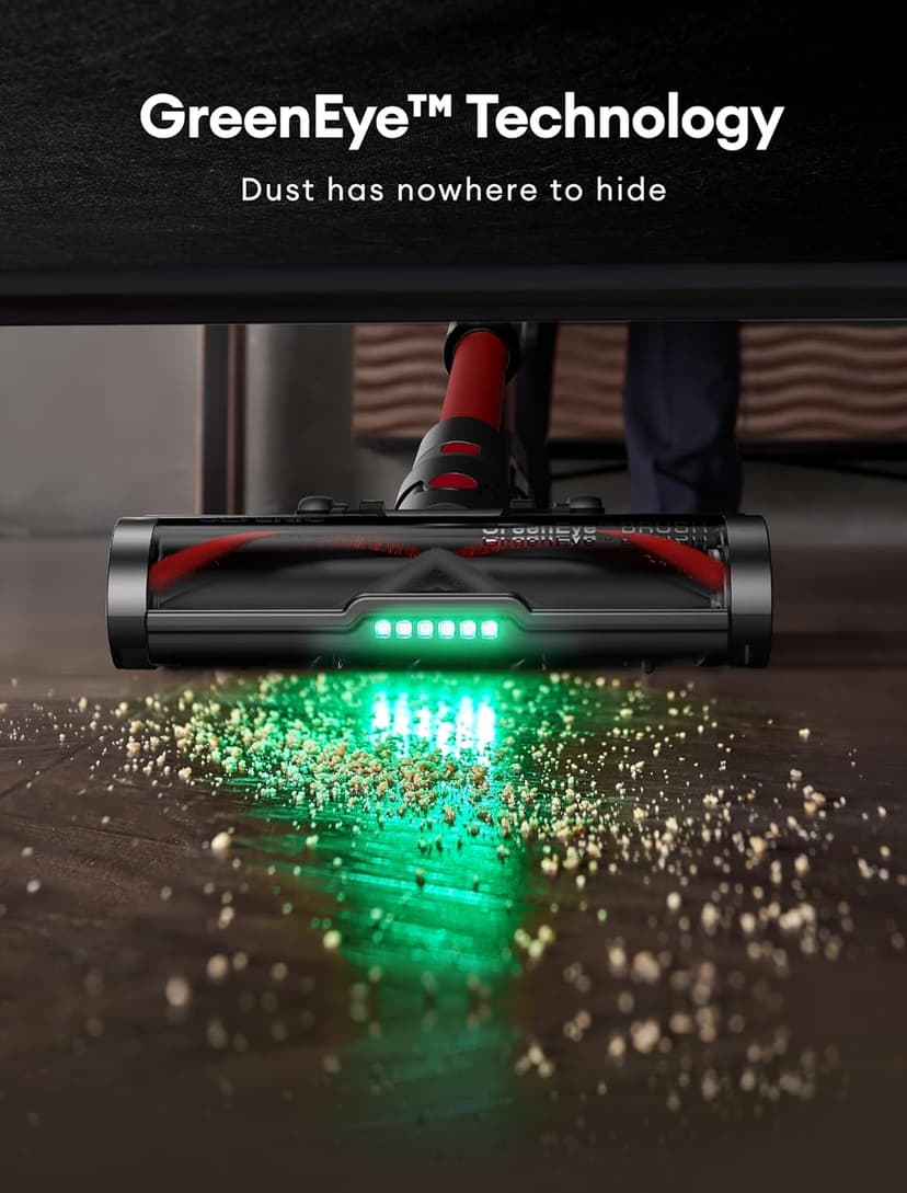 Ultenic Cordless Vacuum Cleaner, 550W/50Kpa, 60Mins Runtime, Stick Vacuum Cordless Rechargeable with 180°Bendable Wand, Anti-Tangle Brush, Vacuum Cleaners for Home/Pet Hair/Carpet/Floor U16