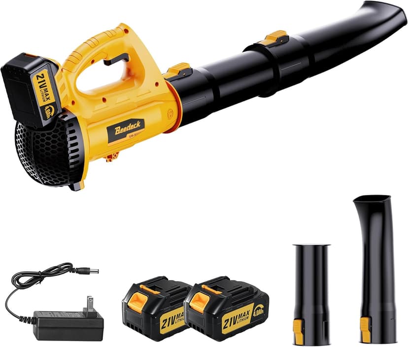 Leaf Blower Cordless with 4.0Ah Battery and Charger, 6 Speed Mode, 250MPH High Speed Lightweight Electric Leaf Blowers Cordless for Lawn Care, Patio, Garden Cleaning and Dust