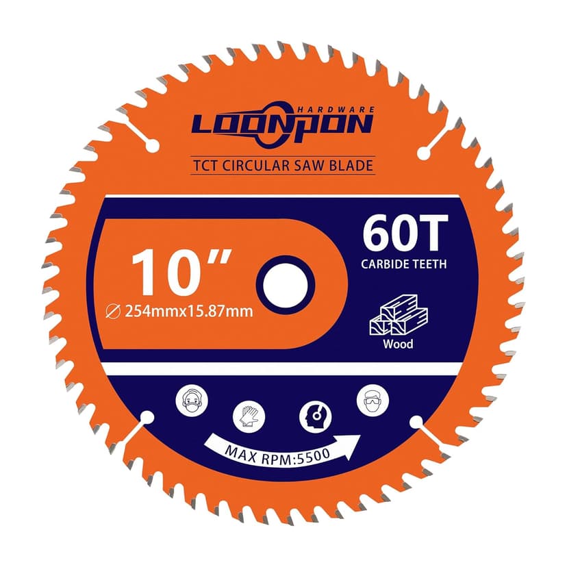 LOONPON 4.5inch HSS Saw Blade 3Pcs,72T Cutting Disc with 7/8 Inch Arbor for Wood Plastic PVC Soft-Metals Cutting