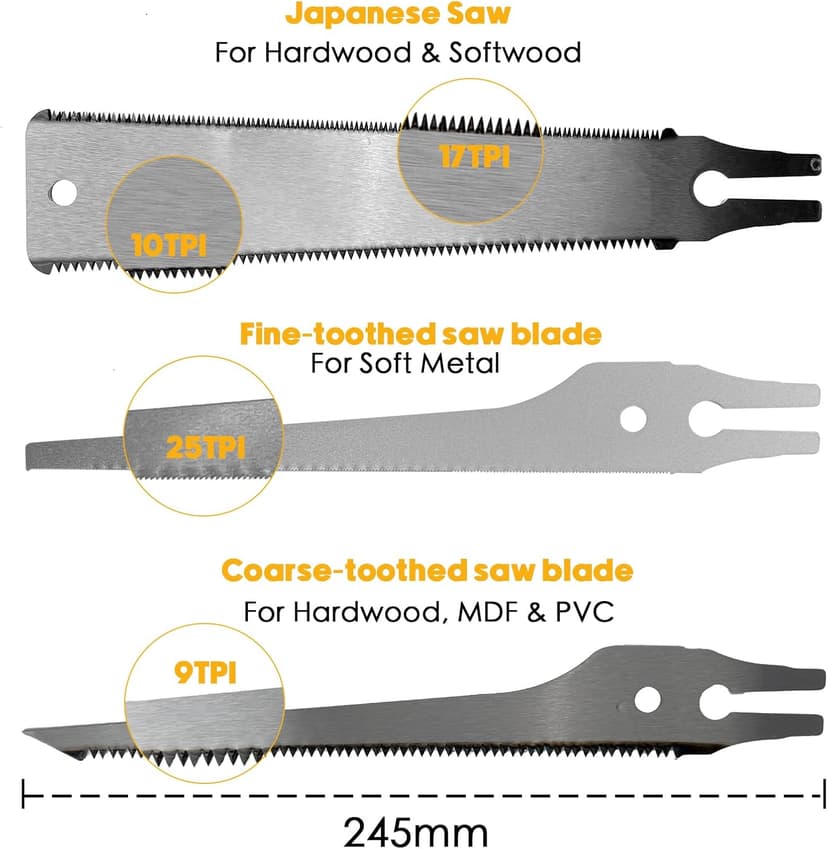 4-Piece Miter Box and Saw Set, 12-Inch Mitre Box with 3 Mitre Saws for Precise Miter and Bevel Cuts, Miter Box with Saw Included for Woodworking, Crafting and Carpentry