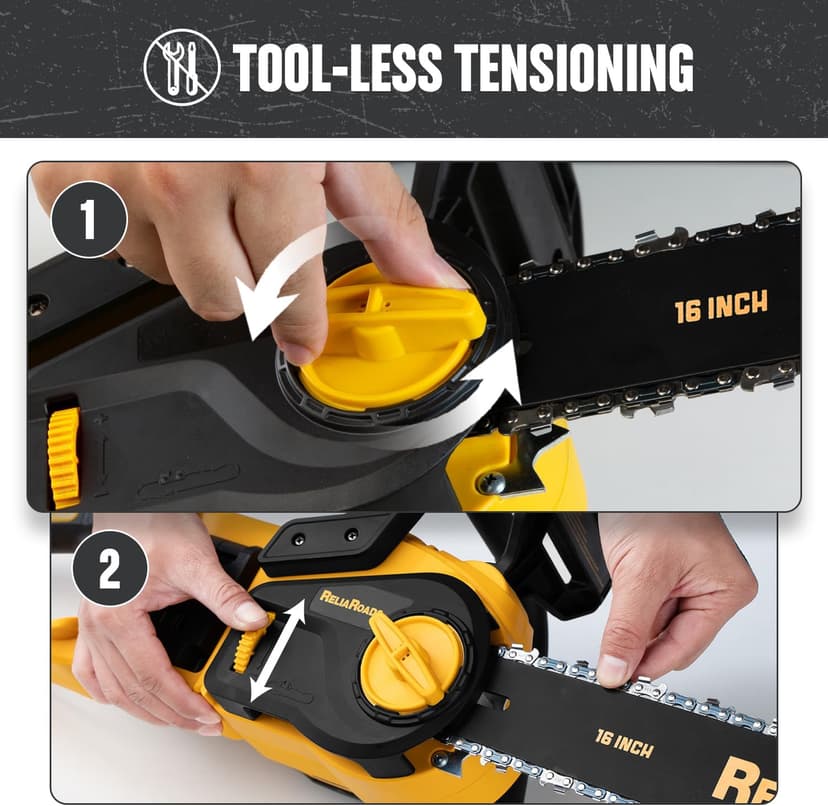 16-Inch Brushless Chainsaw, 40V (2 x 20V MAX) Cordless Battery Powered Chain Saw Compatible DeWALT Battery, Ideal for Wood/Tree Cutting, Pruning, Tool Only (Battery Not Included)