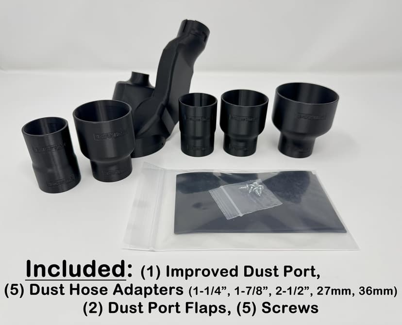 Improved Dust Collection Port for DeWalt DWS779 & DWS780 Miter Saws - Virtually No Mess - Made in the USA