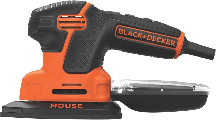 BLACK+DECKER Detail Sander, 1.2 Amp, 16,000 OPM, Compact Design, 3-Position Grip for Comfort, Includes Dust Collector, Corded (BDEMS600)