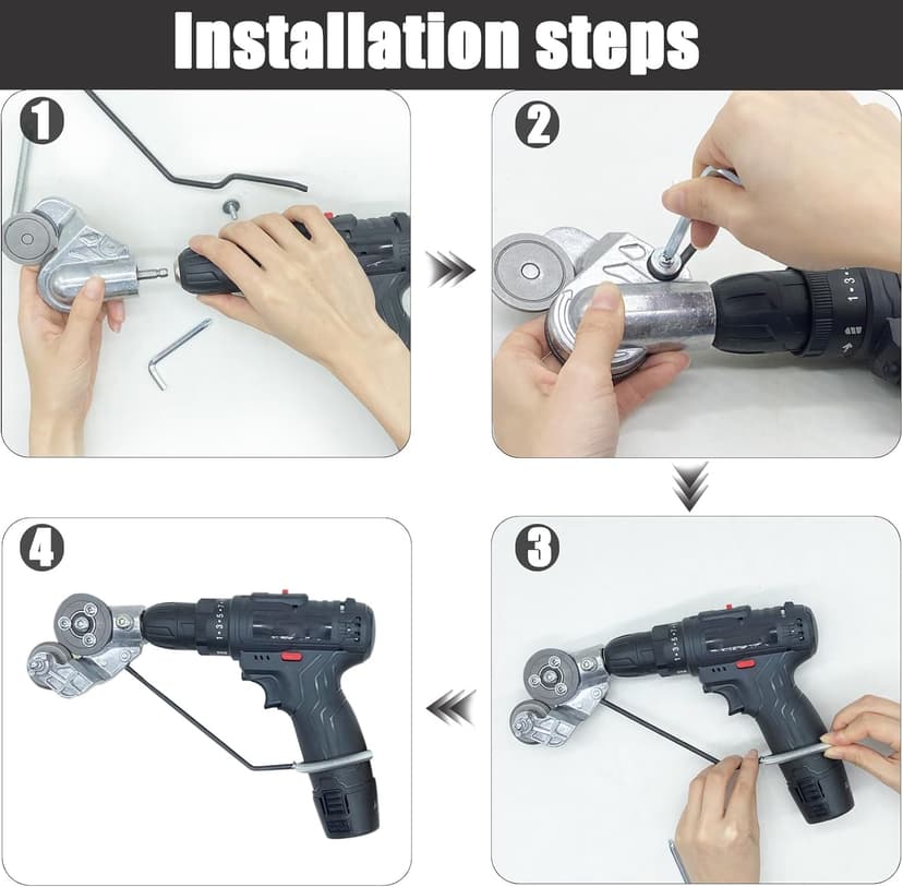 CZS Sheet Metal Cutter Drill Attachment, Electric Drill Shears Attachment Cutter Nibbler, Metal Nibbler Drill Attachment for Cutting Iron, White Sheet, Steel, Copper, Aluminum