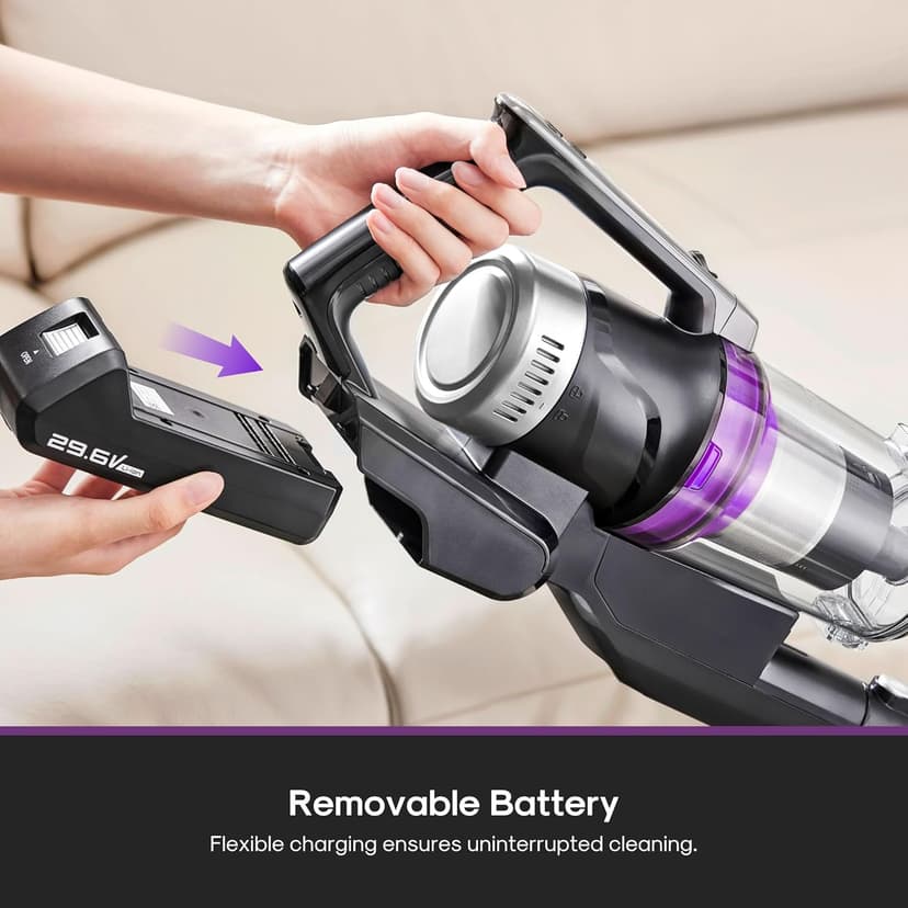 Eureka Cordless Vacuum Cleaner Lightweight, Stick Vacuum Rechargeable for Hardwood, Pet Hair, Blue w/Clean Station, Stylus Elite NEC490SE