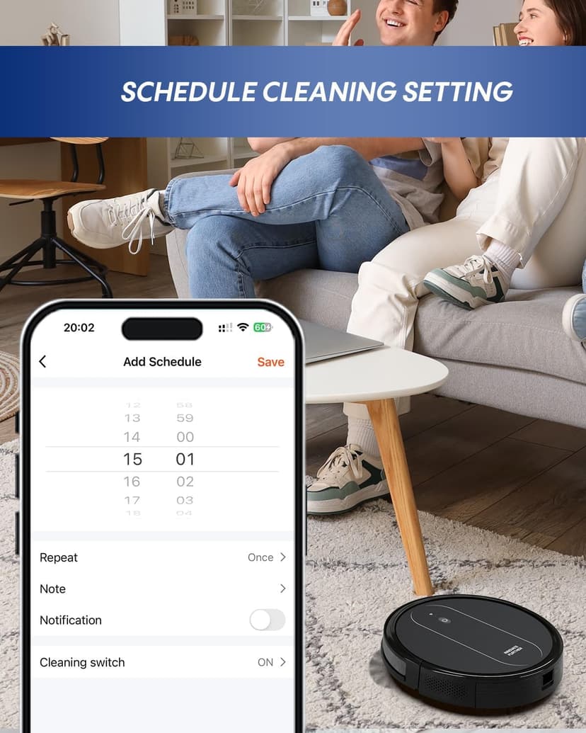 3-in-1 Robot Vacuum and Mop 4000Pa Strong Suction Robot Vacuum Cleaner & Smart Navigation & Alexa/APP Control & Central Brush & Auto Recharge, Vacuum Robot for Pet Hair, Hard Floors & Low-Pile Rugs
