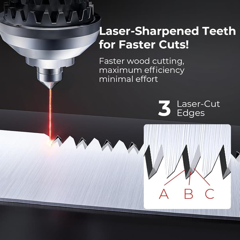 10 Inch Folding Saw Laser-Cut Teeth Pruning Saw for Tree Trimming, D2 Steel Hand Saws for Wood Cutting, 7 TPI Wood Saws Hand For Camping, Bushcraft, Gardening, Outdoor, Heavy-duty Garden Tool