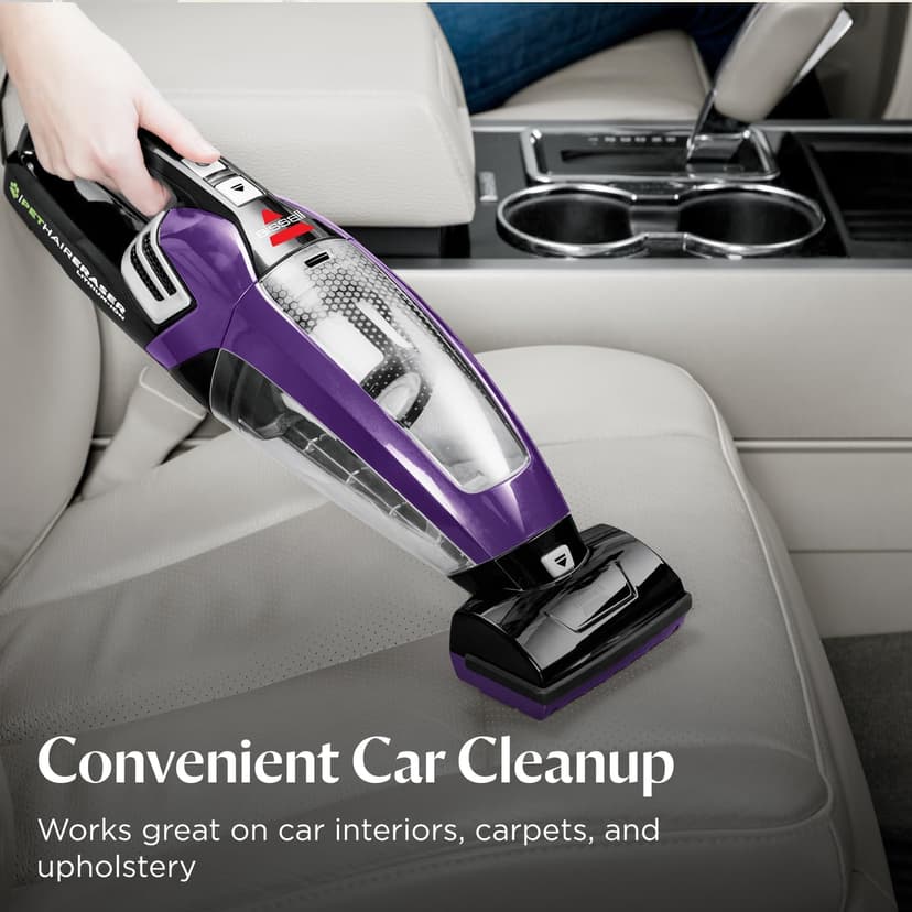 BISSELL Pet Hair Eraser Cordless Hand Vacuum, Lithium Ion, Home, Auto, and Pet Vacuum, Easy-Empty Dirt Bin, Upholstery Tool, Brush Tool, and Crevice Tool Included, 2390A