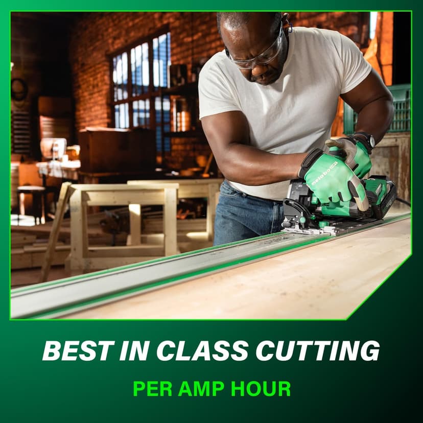 Metabo HPT 36V MultiVolt 6-1/2" Cordless Track Saw Kit, Adjustable Bevel -1 to 46°, Over 2-1/2" Cutting Depth, Lightweight Design, Includes 4.0Ah Metabo Battery and Rapid Charger, C3606DPA