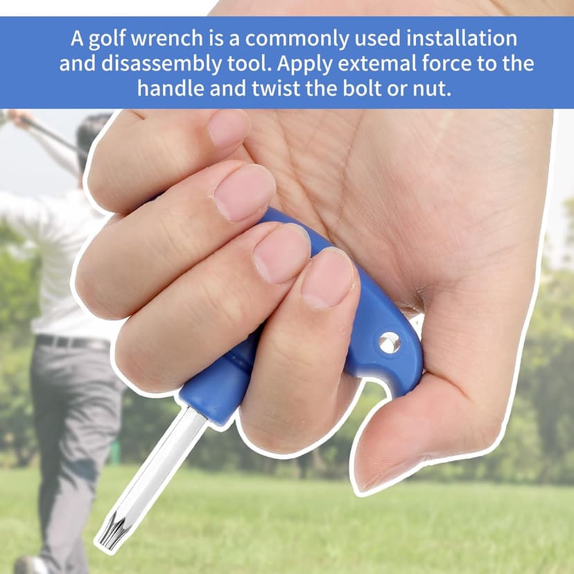 Golf Club Wrenches Tools Golf Torque Wrench Golf Head Adjustment Tool Stainless Steel Golf Club Driver Torque Tool with Plastic Handle, T20, Blue