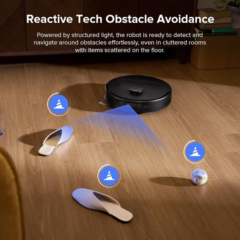 roborock QV 35S Robot Vacuum and Mop, All-in-one Vacuum Cleaner, 10,000Pa Powerful Suction, Self Emptying & Refilling, Self Mop Washing & Air Drying, Anti-Tangle Brushes for Home, Pet Hairs, Black