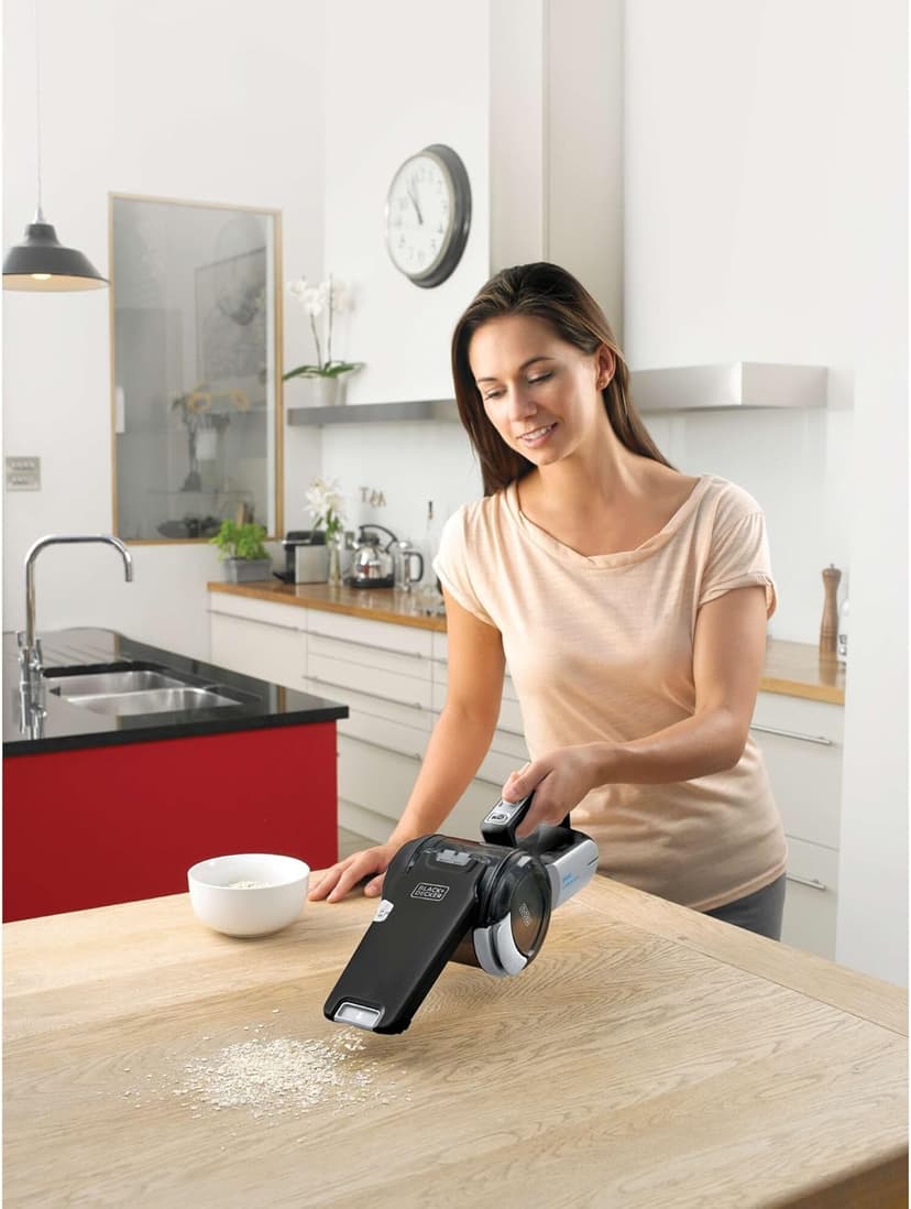 BLACK+DECKER dustbuster PIVOT VAC Cordless Handheld Vacuum, Home and Car Vacuum with Crevice Tool and Pivot Nozzle (BDH2000PL)
