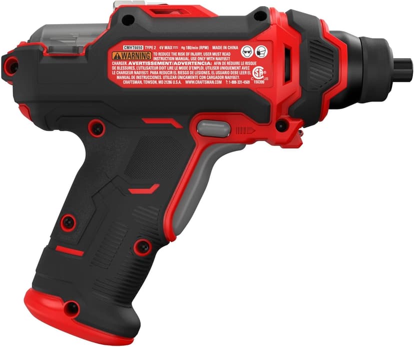CRAFTSMAN 4V Cordless Screwdriver with Charger and Screwdriving Bits Included (CMHT6650C)