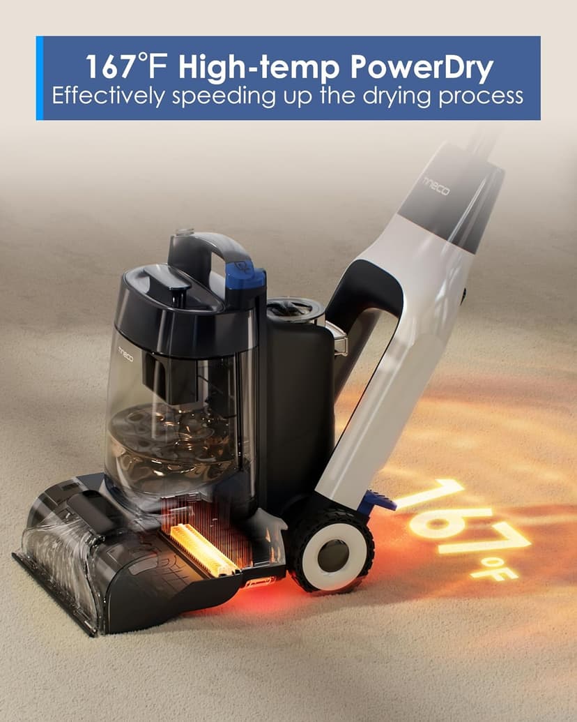 Tineco Floor ONE S5 Smart Cordless Wet Dry Vacuum Cleaner and Mop for Hard Floors & Carpet ONE Cruiser Smart Carpet Cleaner, Self-Cleaning and FlashDry, Deep Cleaning