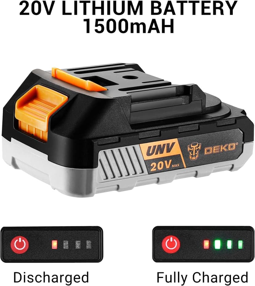 Power Drill Cordless: DEKO PRO Cordless Drill 20V Electric Power Drills Set Tool Drills Cord-less Set with Battery and Charger
