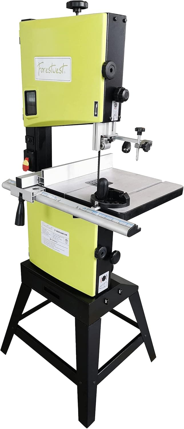 10718, 10-Inch Wood Band Saw 3.4 Amp 2-Speed Vertical Wood Bandsaw with Stand