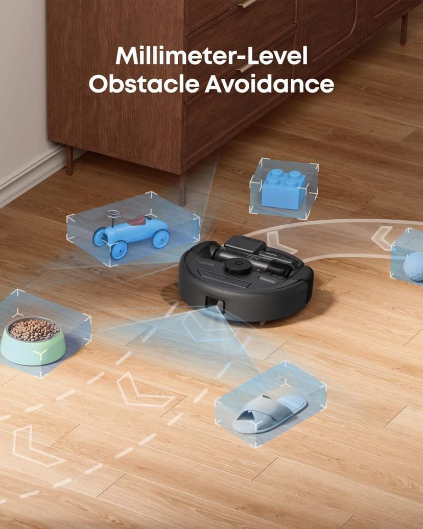 eufy Robot Vacuum 3-in-1 E20,with Versatile Stick and Handheld Vacuum Cleaner Combo,Self Emptying Up to 75 Days,Max 30,000Pa,Smart Obstacle Avoidance,Pro-Detangle,Perfect for Carpet,Crevices,Stairs