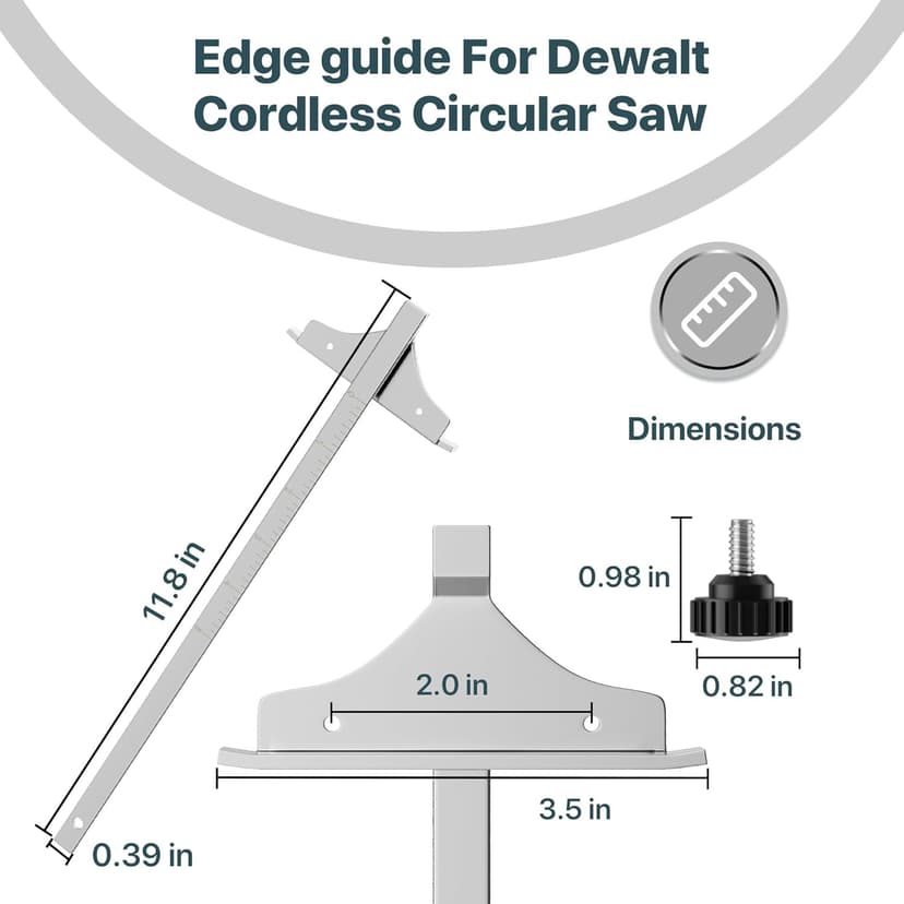 381091-00 Circular Saw Guide Replacement – Compatible with De-Walt DC390K, DW936, DC300, DC310, DCS391B, DCS393, DC390B Edge Guide Saw Fence for Cordless Circular Saws