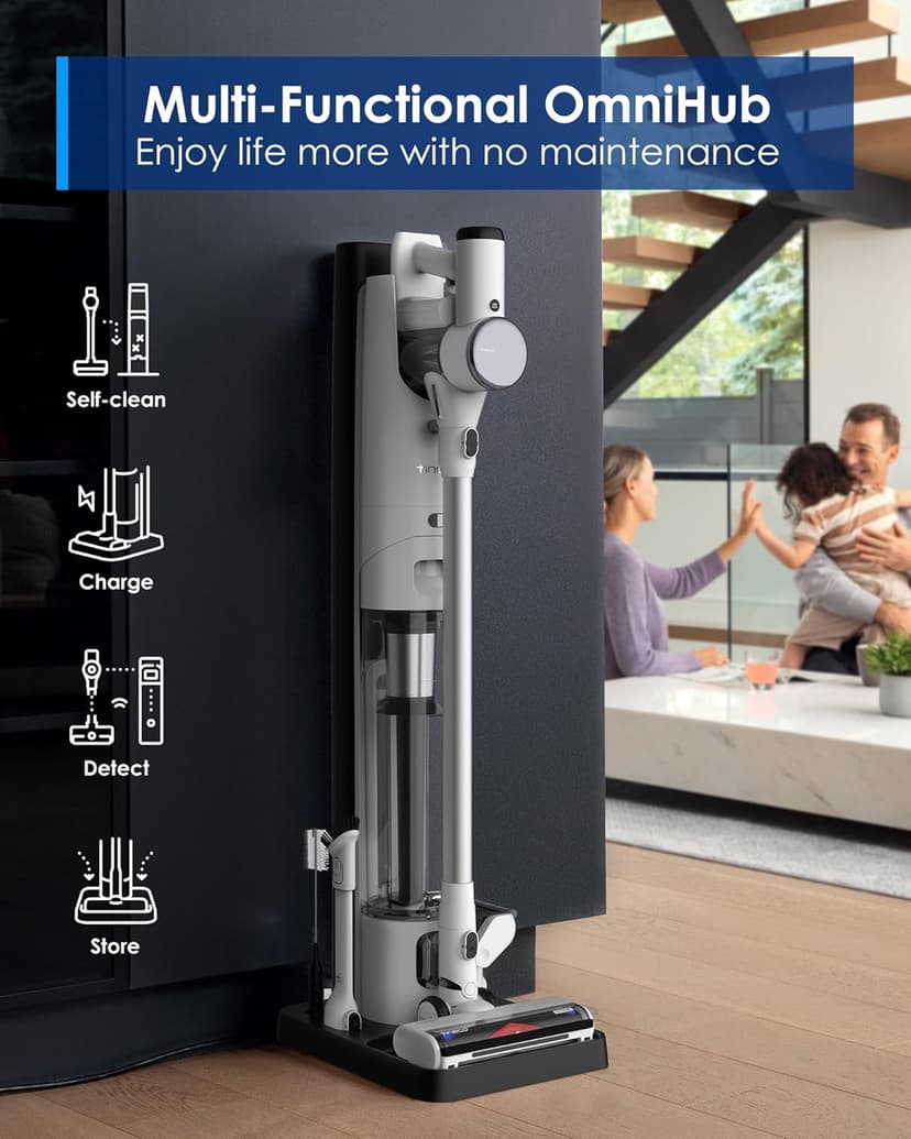 Tineco Floor ONE S5 Smart Cordless Wet Dry Vacuum Cleaner & Pure ONE Station Cordless Stick Vacuum Cleaner with 3L Dust Clean Station
