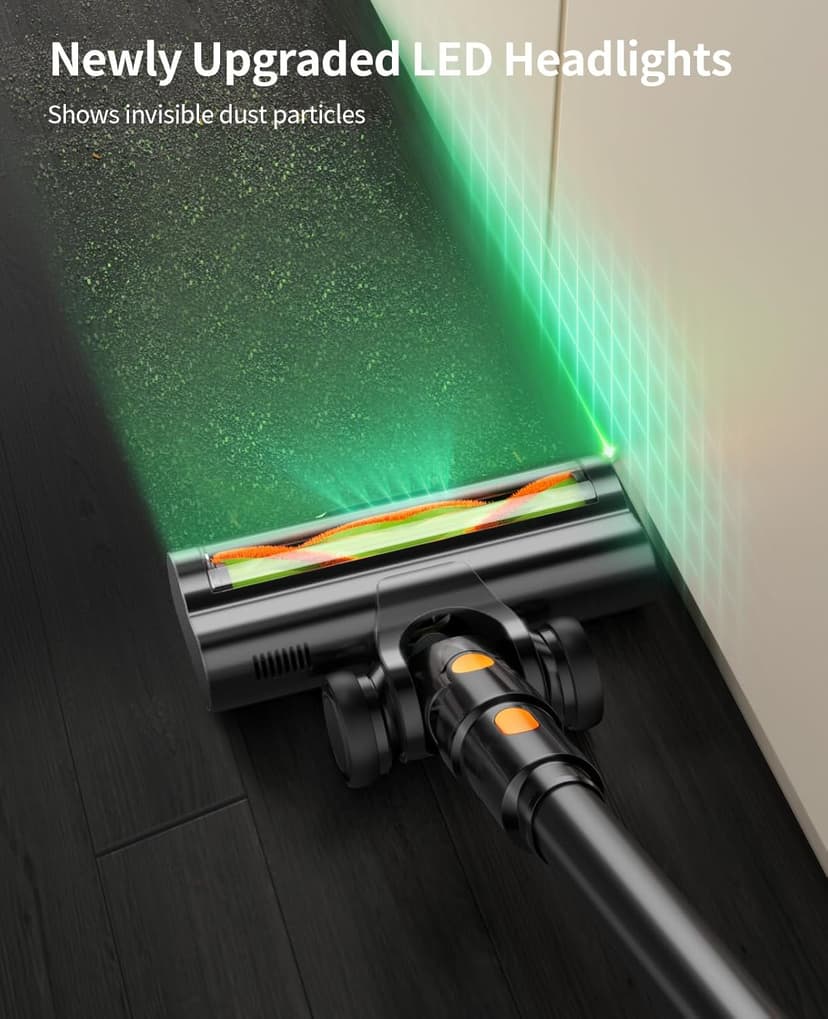 Cordless Vacuum Cleaner, 550W 45KPA 60 Mins Vacuum Cleaners for Home, Anti-Tangle Stick Vacuums with Rechargeable Battery, Dual-Handheld Lightweight Vacuum with Aromatherapy for Pet Hair Carpet Floors