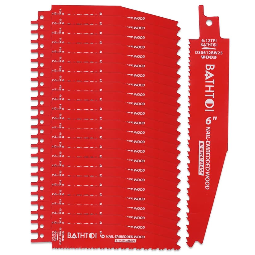 25 Pack 9 Inch 14/18 Tpi Reciprocating Saw Blades for Metal Cutting, Carbide Alloy Steel Sawzall Blades for Automobile Dismantling with 8% Cobalt for Longer Life and Faster Cutting Speed