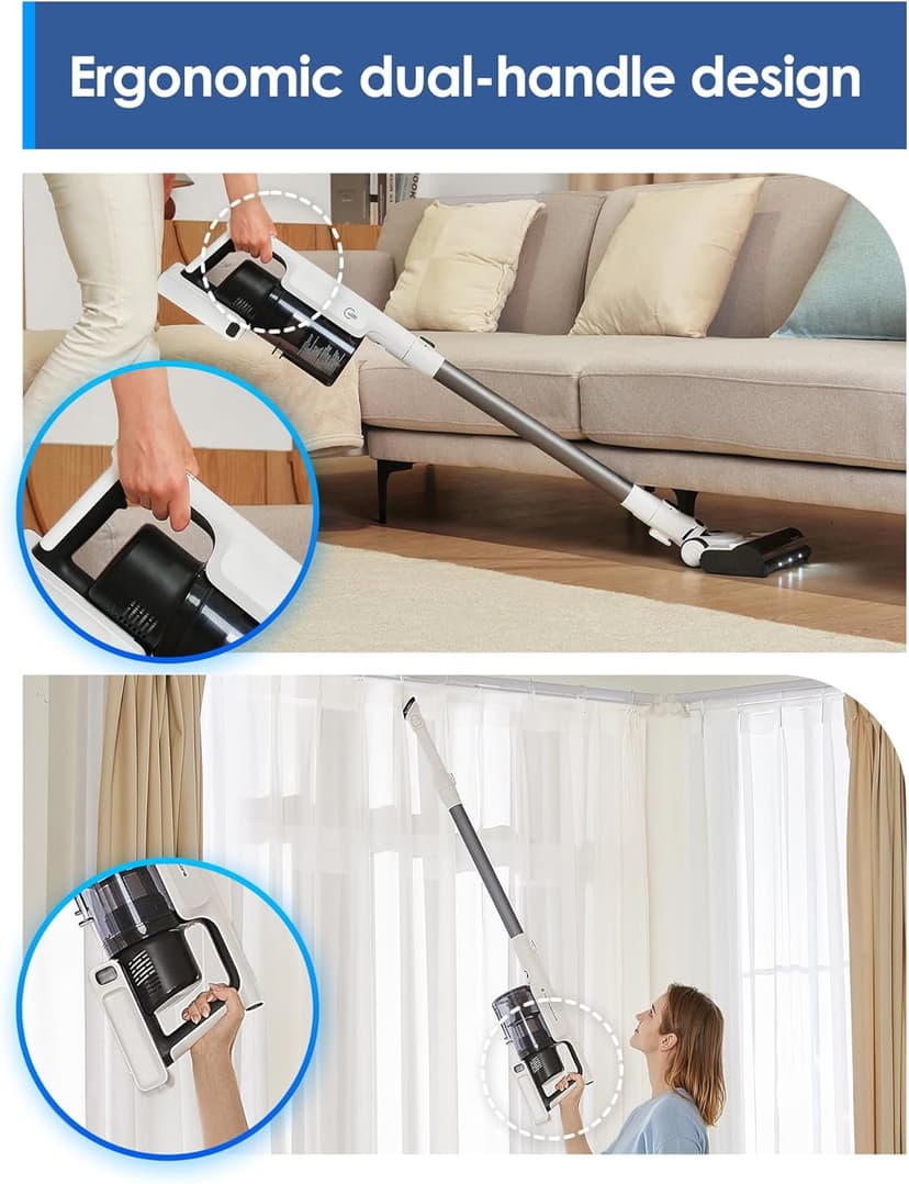 Tineco A20 Cordless Stick Vacuum Cleaner, Powerful Suction &