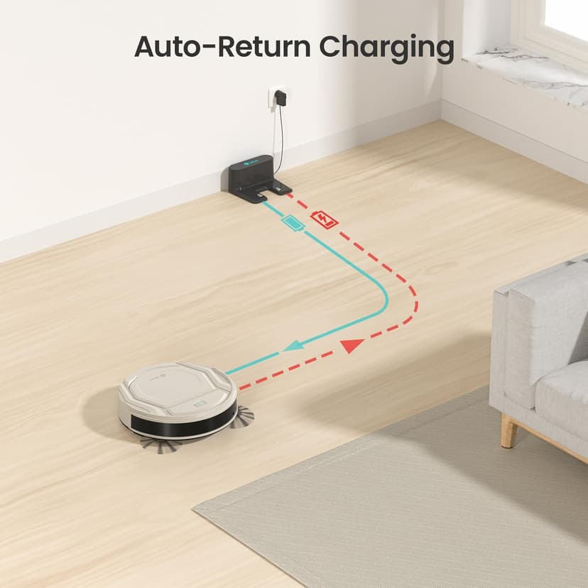 Lefant M210 Pro Robot Vacuum, Strong 2200Pa Suction, 120 Min Runtime, Super Slim Thin, Low Noise, Self-Charging, Wi-Fi/App/Alexa Control, Ideal for Pet Hair & Hard Floors