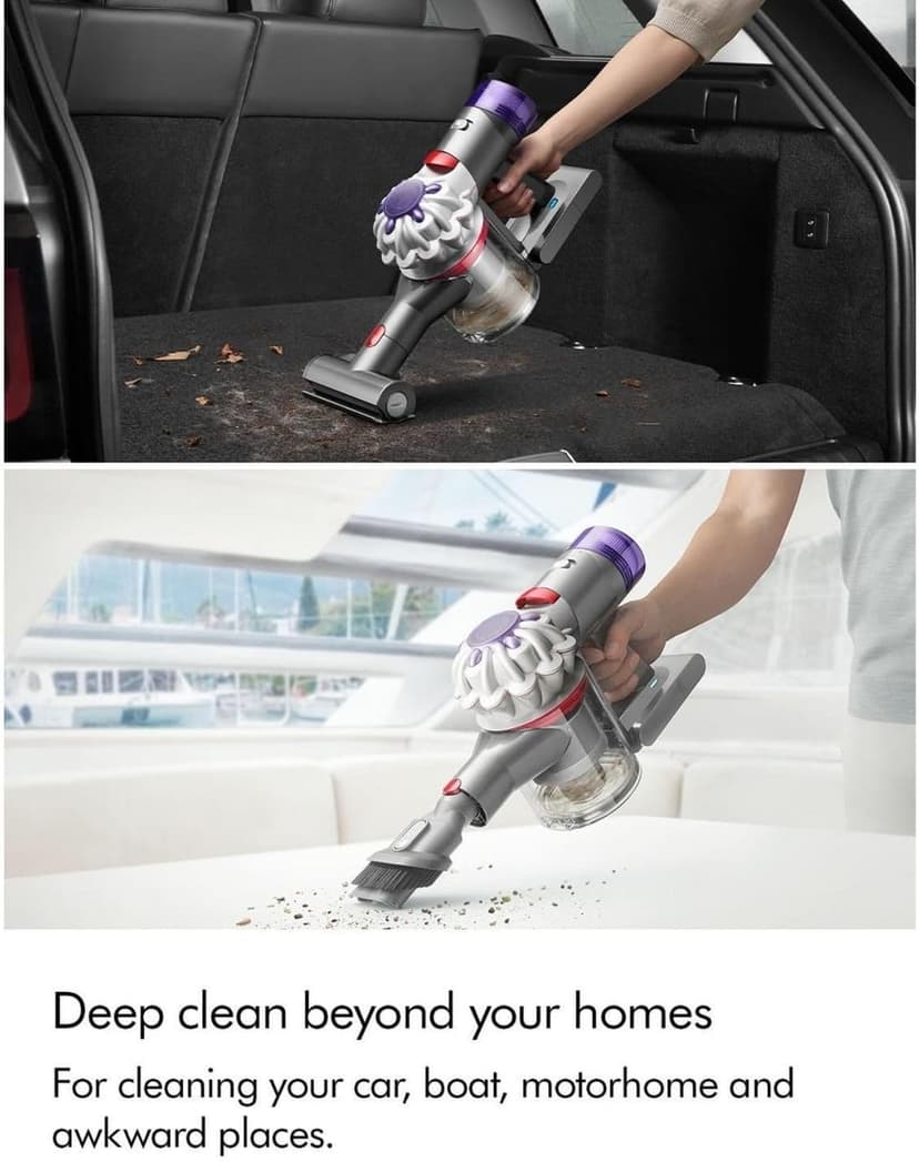 Dyson V8 Car+Boat HH15 Handheld Vacuum (Silver) - International Version (100V - 240V)