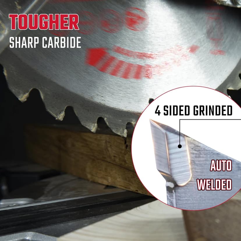 5-1/2" (10mm Arbor) Circular Saw Blades 24T&48T, Carbide Tipped Teeth, Heavy Duty TCT Saw Blades for Cutting Various Wood, Plastic and Composite Materials