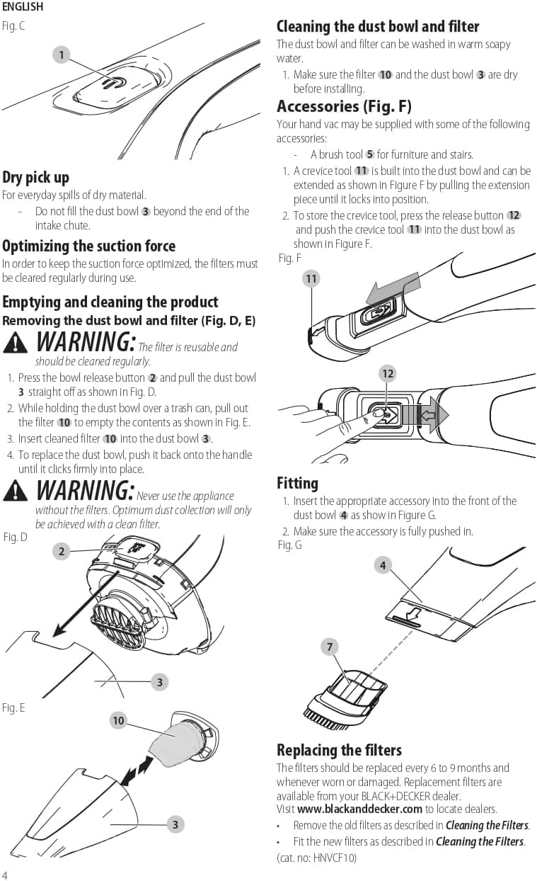 BLACK+DECKER dustbuster Handheld Vacuum, 8V Cordless, Hand Vacuum for Quick Cleanup with Crevice Tool and Washable Filter (HNVC220BCZ01)