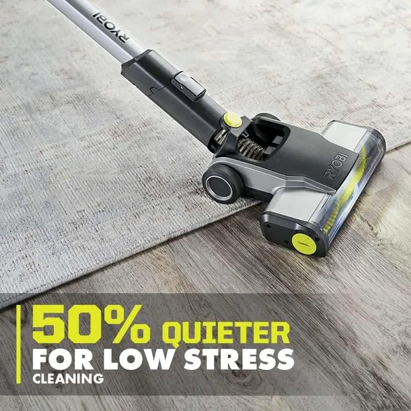 RYOBI Pacroban ONE+ 18V Cordless Stick Vacuum Cleaner Kit with 4.0 Ah Battery and Charger