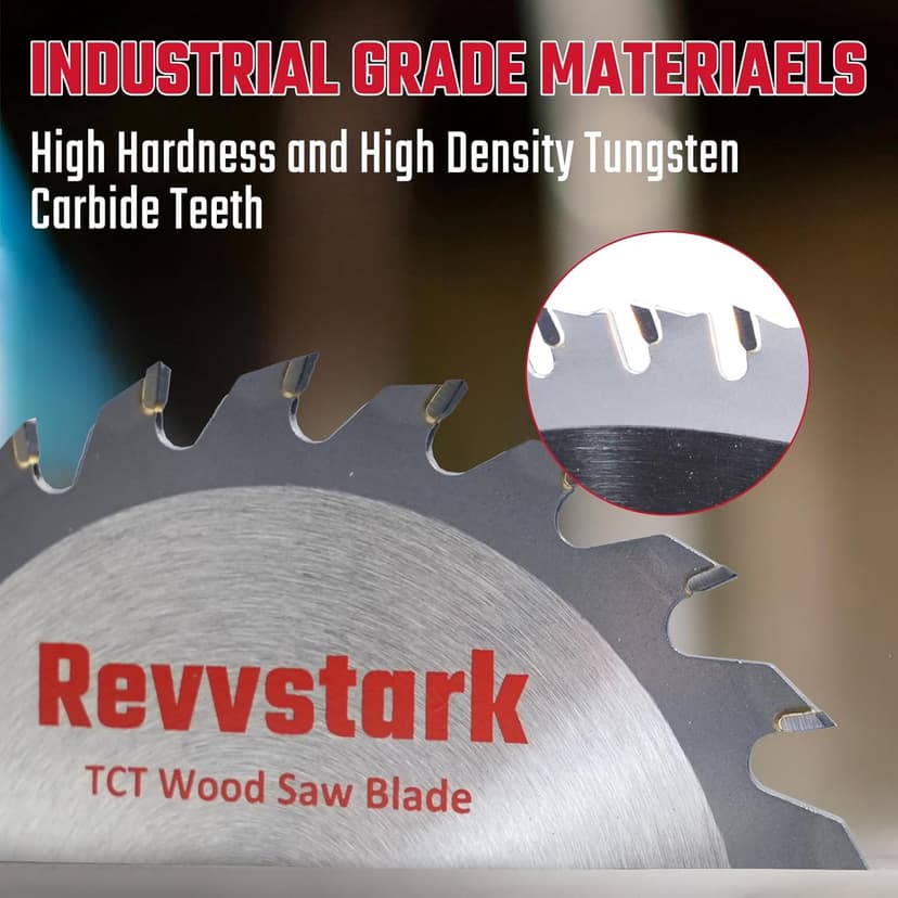 5-1/2" (10mm Arbor) Circular Saw Blades 24T&48T, Carbide Tipped Teeth, Heavy Duty TCT Saw Blades for Cutting Various Wood, Plastic and Composite Materials