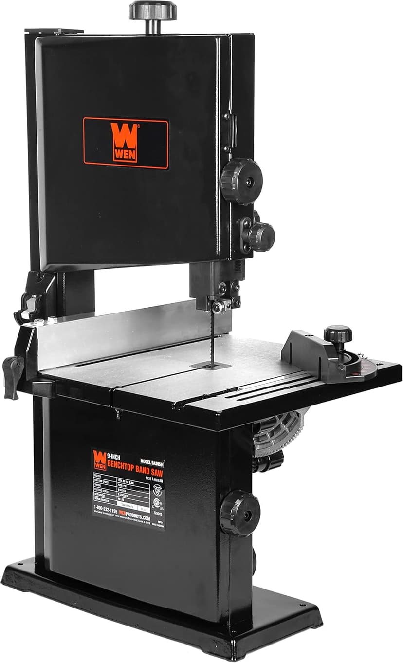 WEN PL1252 15-Amp 12.5-Inch Two-Blade Benchtop Thickness Planer, Black & 9-Inch Band Saw, 2.8-Amp Benchtop (BA3959)
