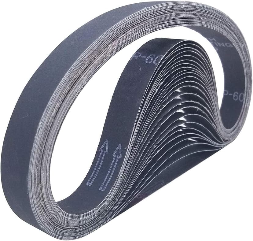 24 Pack 1 x 30 Inch Silicon Carbide Sanding Belts Assorted -120 240 400 600 800 and 1000 Grits, High Performance Sander Belts For Knife Sharpening and Metalworking