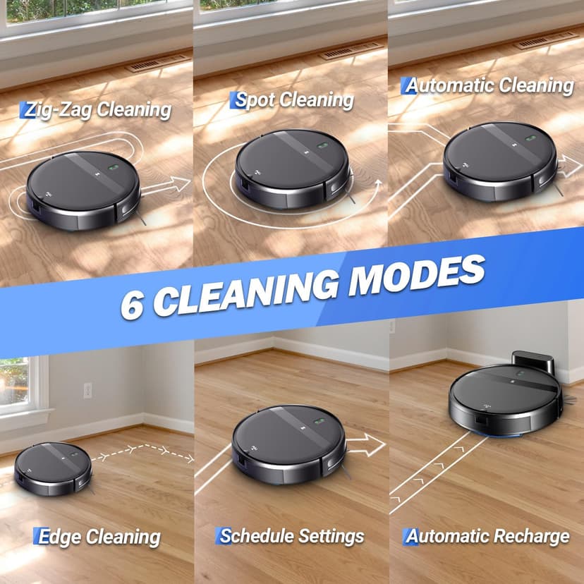 Robot Vacuum and Mop Combo, App/Alexa Control, Smart Robot Vacuum Cleaner, Ultra-Thin, Automatic Recharge Robotic Vacuum Cleaner for Pet Hair/Carpet/Hard Floor