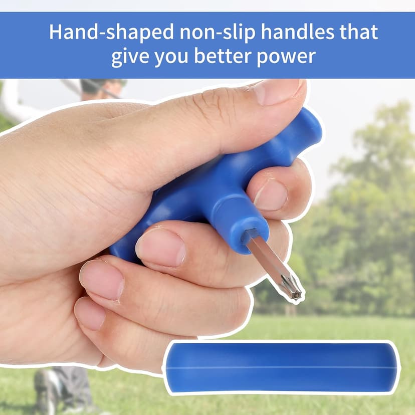 Golf Club Wrenches Tools Golf Torque Wrench Golf Head Adjustment Tool Stainless Steel Golf Club Driver Torque Tool with Plastic Handle, T20, Blue